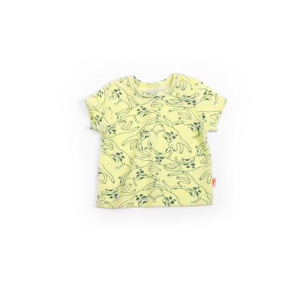 Teeshirt eponge bouclette jaune pastel imprime chiens  Lucas