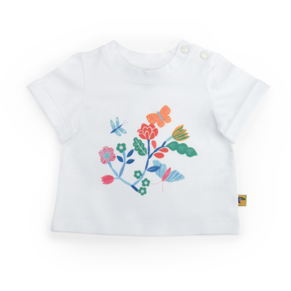 Teeshirt jersey flamme creme Jungle  Noa