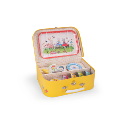 Valise dinette the en metal La Grande Famille Moulin Roty