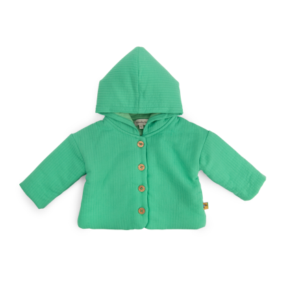 Veste coton doublure jersey verte Jungle  Nikki 