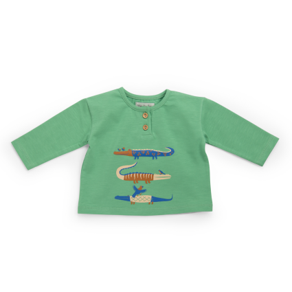 MATHIS tee-shirt 12m Jersey flammé vert 