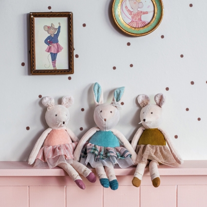 Petite peluche Souris or