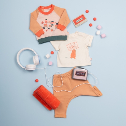Tee-shirt jersey flammé crème - Lotus