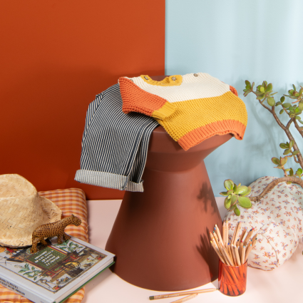 Pull tricot color block Jungle - Neil 