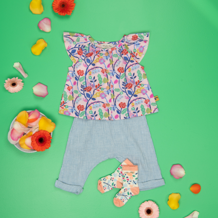 Chaussettes fleurs Jungle - Nadine 