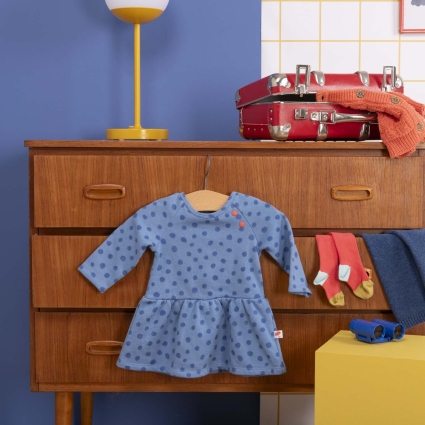Robe en molleton imprimé pois - Kathie