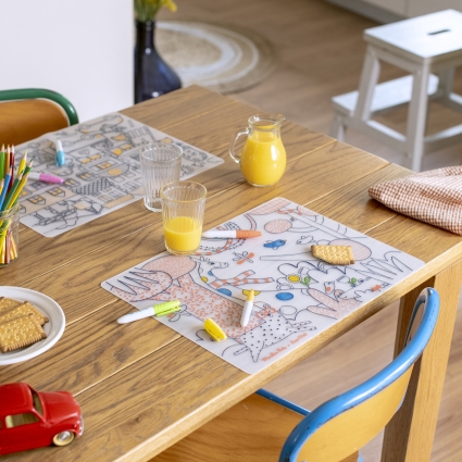 Set en silicone à colorier + 5 feutres